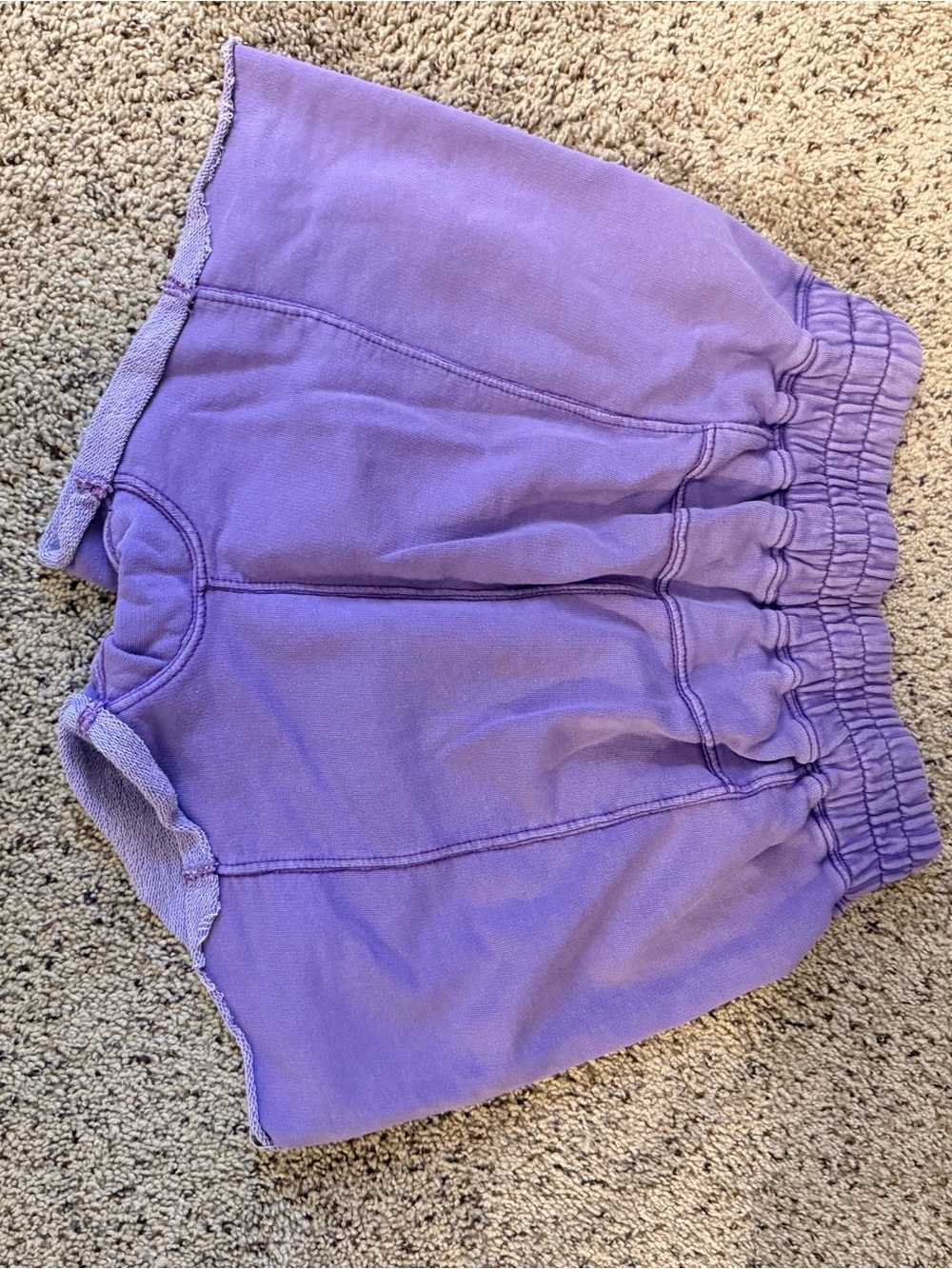 Free People Purple Elastic-Waist Shorts - Picture 2 of 2